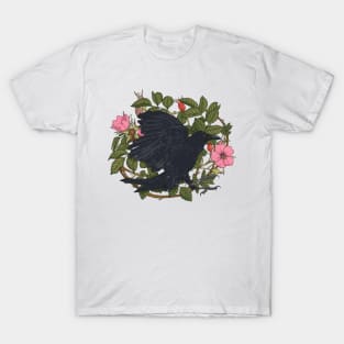 Raven and roses t-shirt T-Shirt